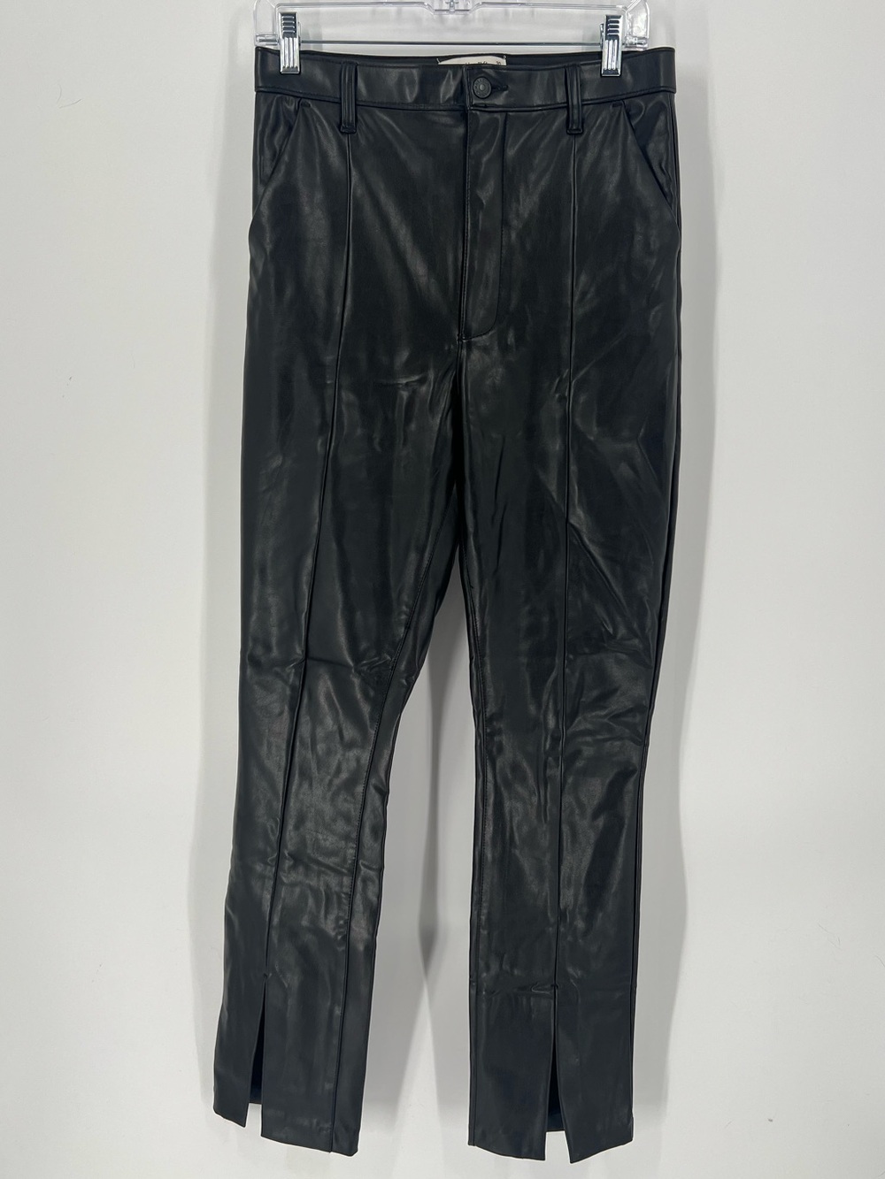Abercrombie & Fitch Faux Leather Black Ultra High Rise The Skinny Pants Sz 30/10